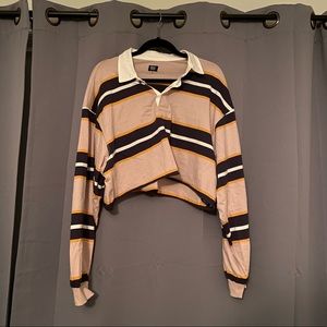 Cropped long sleeve top